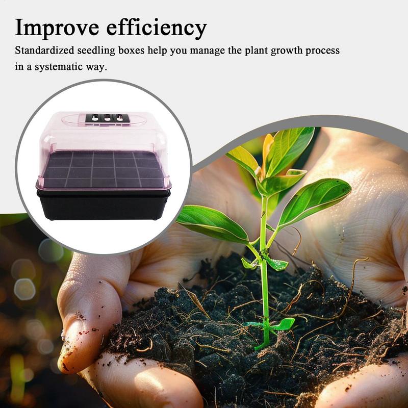 Germination Tray Seedling Growing Box Portable Independent Growing Germination Tray for Flower Succulent Vegetable Farm Use