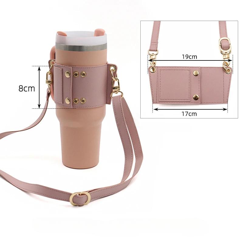 Water Bottle Holder Travel Bottle Sling Bag With Adjustable Strap Bag Compatible With Stanley 30/40oz Tumbler
