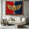 Genoa CFC Wall Tapestry Aesthetic Wall Hanging Printed Fabric Blanket Decorative Tapestries for Bedroom Living Room Home Decor