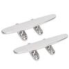 2Pcs 6in Boat Cleat 316 Stainless Steel Heavy Duty Flat Marine Grade Rope Cleat for Yacht Speedboat Cargo Ship