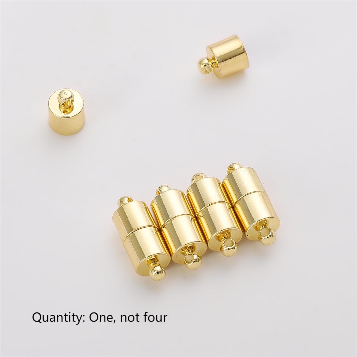 

Выберите размер, медная цилиндрическая магнитная пряжка для изготовления ювелирных изделий, браслет, ожерелье, аксессуары «сделай сам» 7*19mm золотой