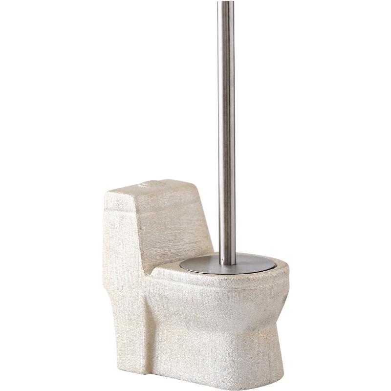 Modern Toilet Shape Cleaning Brush Modern Delicate Long Handle Cleaning Toilet Brush Abstract Toilet Brush Bathroom Accessories
