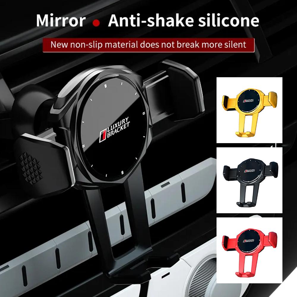 

Car Mobile Phone Bracket Air Vent Clip Mount Gravity Holder Phone Car Mounts GPS 360. Rotatable T7K8 yellow-one-size