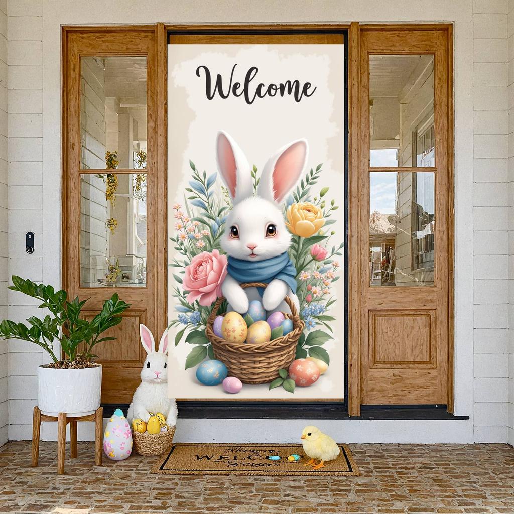 Easter Egg Display Vintage Truck Religious Easter Backdrop Spring Easter Background Plaid Border For Family Gathering Church