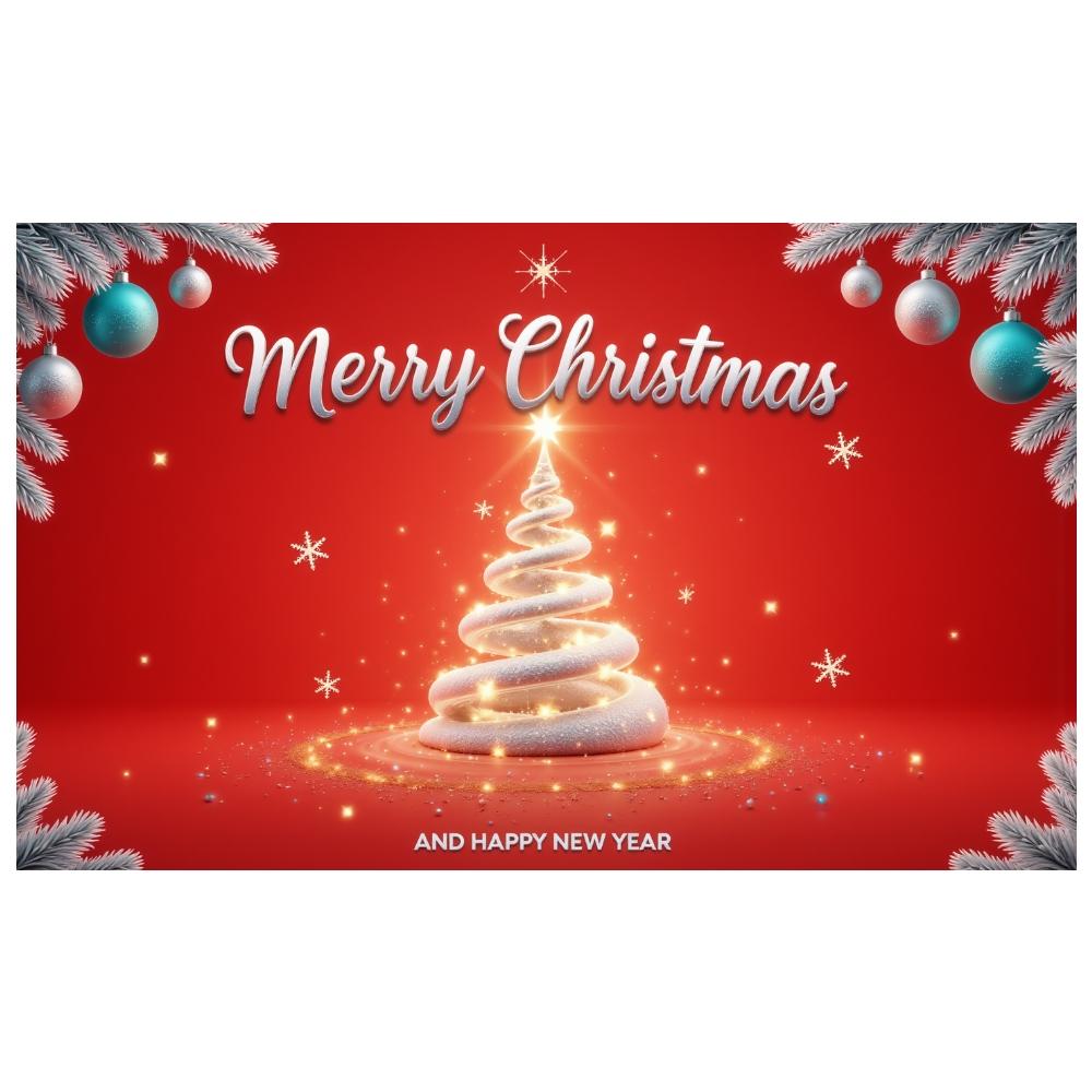 Christmas Backdrop Snowflake Pattern Christmas Event Banner Christmas Party Banner Shiny Xmas Banner For Indoor Celebration