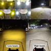 Dual Color Motorcycle LED HeadLight Work Spot Lamp Offroad Car Boat Truck SUV Driving Fog Lamp Headlamp White Yellow 12V 24V