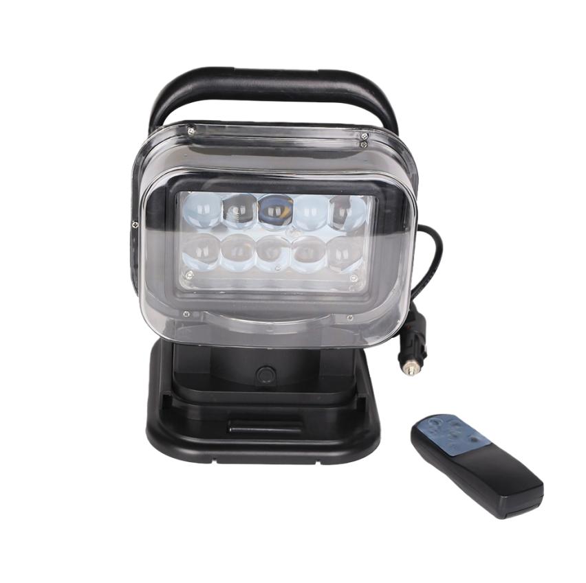 360 Degree LED Spotlight Search Light Rotating Remote Control Work Light with Magnetic Base for Jeep Trucks Universal Vehicles