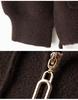 Women's Short Wool Hooded Zip Cardigan Coat - Fall/Winter Fashion Sweater Top