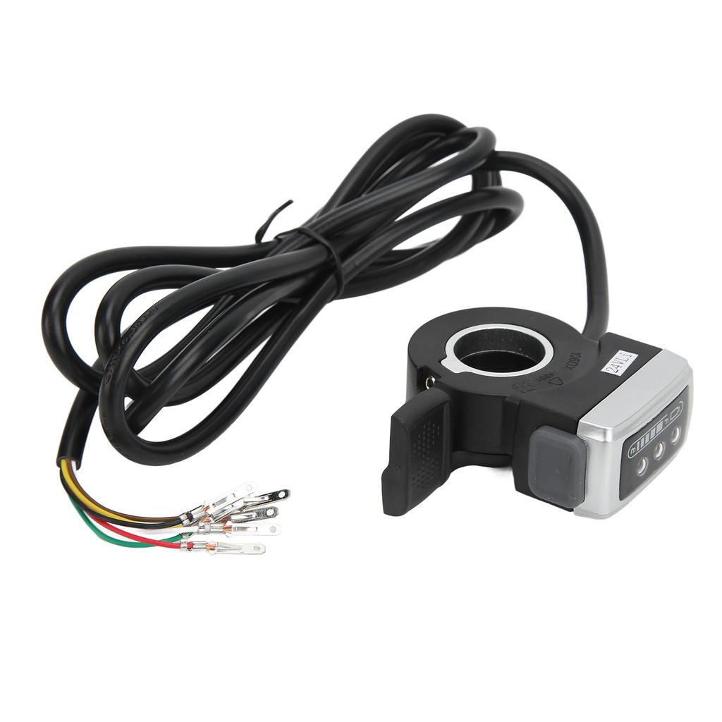 6 Wire Thumb Throttle with ONOFF Switch Battery Indicator 22mm Aperture for Electric Bike