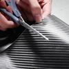 3D Car Interior Panel Black Carbon Fiber Vinyl Wrap Sticker DIY Accessories