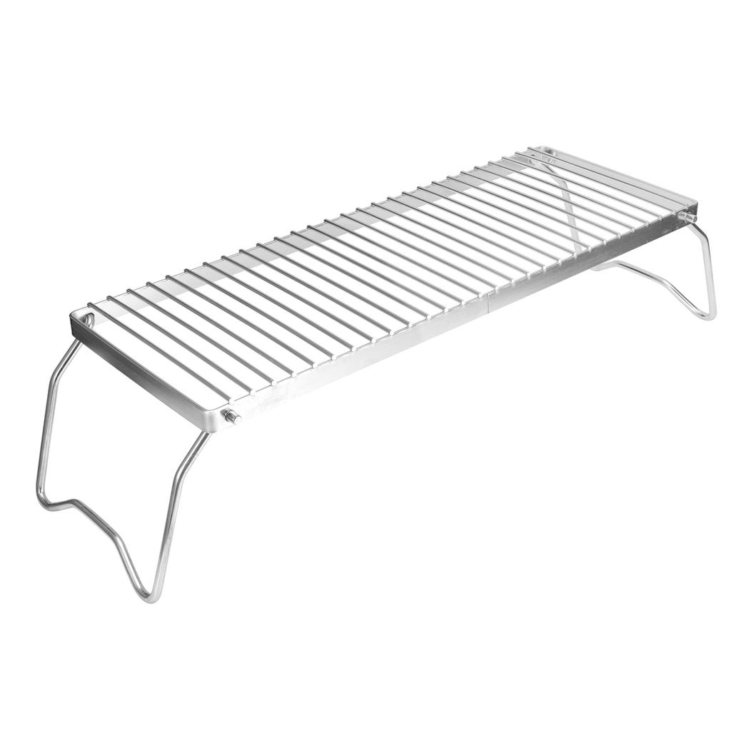 Folding Campfire Grill Portable Stainless Steel Barbeque Cooking Rack Grate Grid