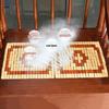Bamboo Summer Mahjong Seat Cushion - Breathable Cool Mat for Office Chair, Stool, Car, or Home
