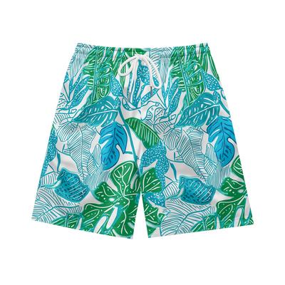 European And American Tropical Rainforest Plant Elements Men'S Casual Shorts Beach Pants