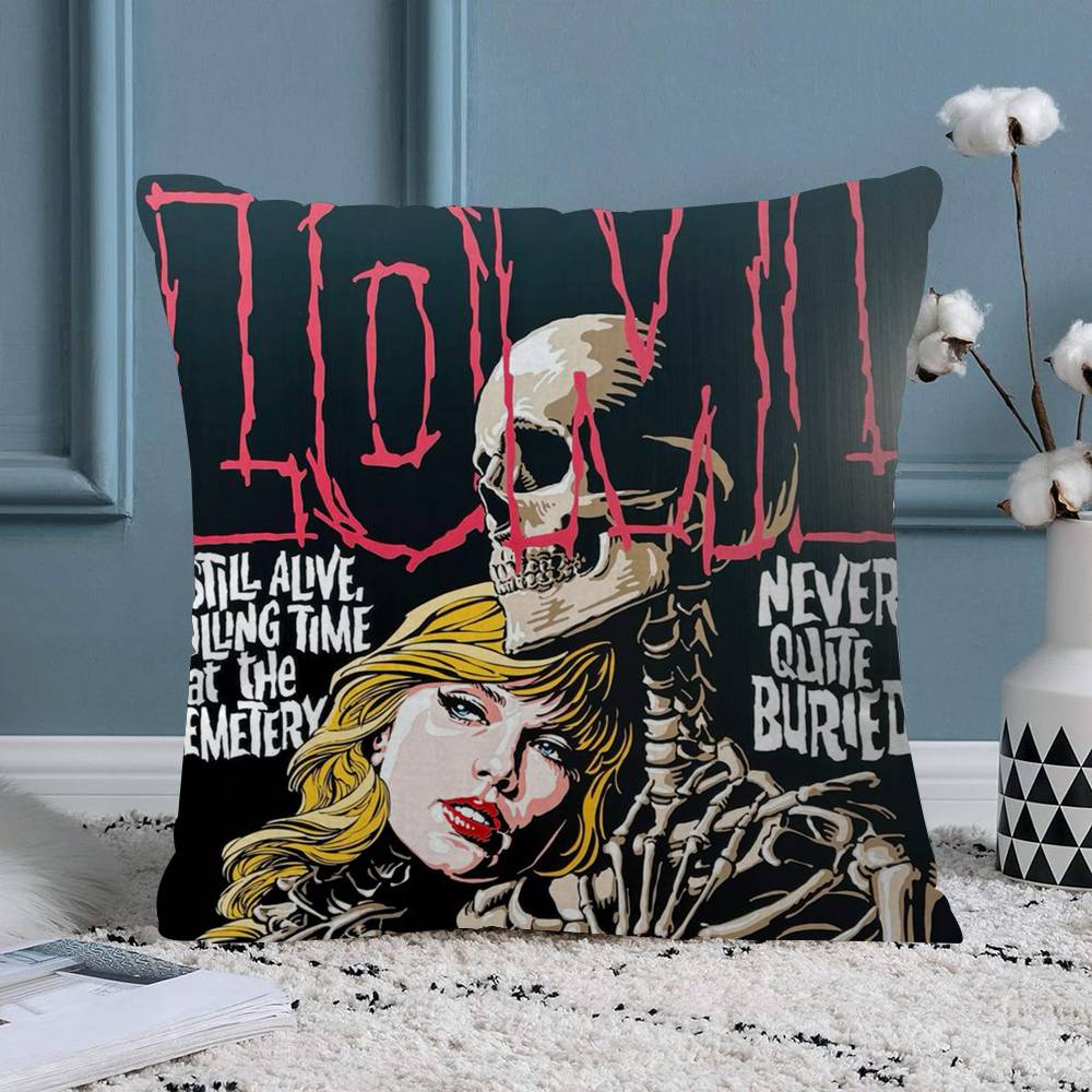 Pop Singer Taylor swift Painting Calligraphy Personalized Pillow Dust Cover Bedroom Kids Party Decoration Pillowcase Gift