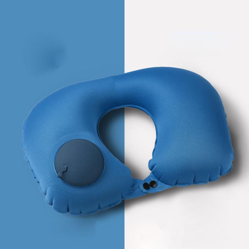 Inflatable Travel Neck Pillow for Airplane Train Car Washable Pillowcase U Shaped Office Napping Pillow,Home Head Neck and Lumbar Support
