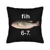 Fih Shoes Fish Funny Misspelled Fish Meme Fih Calling Humor Square Pillow Covers Room  Cushion Cover Creative Decor Pillowcase