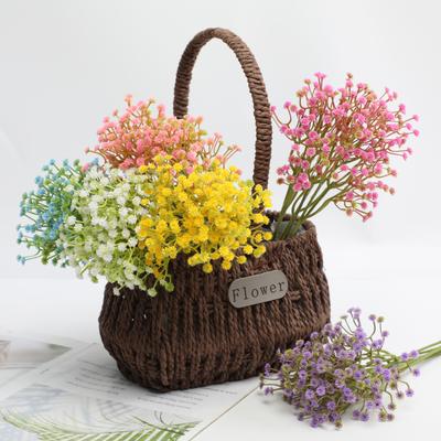 12 Heads Artificial Flowers Gypsophila Bouquet Birthday Party Wedding Bridal Bouquet DIY Flower Arrangement Home Deco
