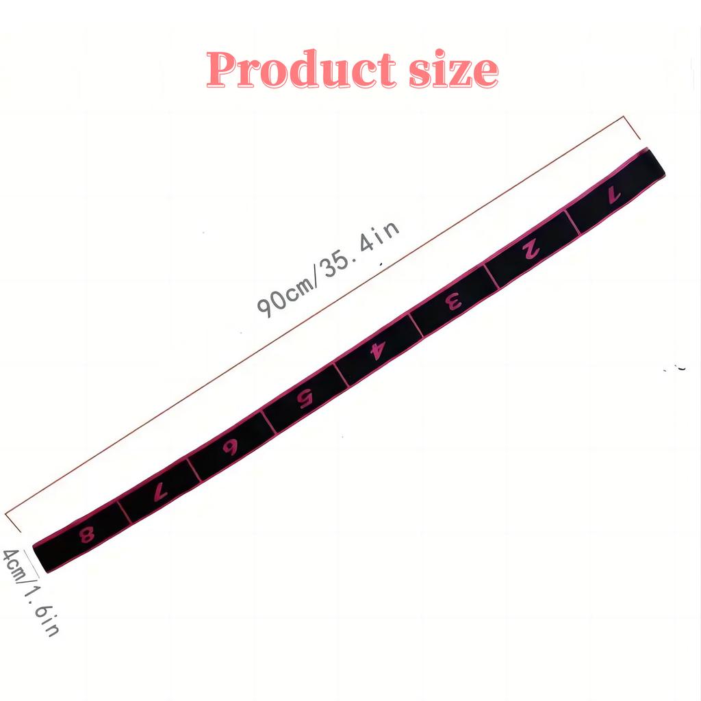 Fitness Exercise Resistance Band With Number Elastic Stretch Resistance Band Tension Band Pilates Pull Rope Enduring