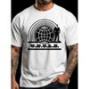 U N C L E Logo with Globe And Agent T Shirt Summer Men's T-Shirt White Black Tee Retro Spy Theme Gift for Fans Of Classic Tv Series