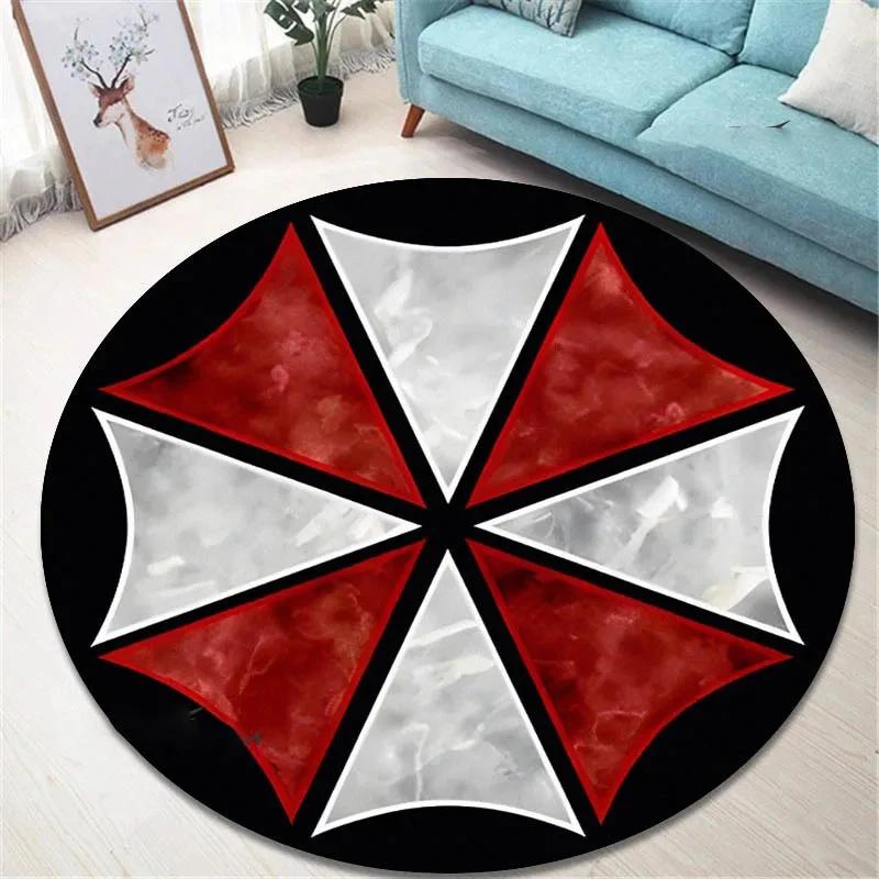 R-Resident Evil Umbrella Printed Round Carpet Living Room Bedroom Beautiful Mats Non -slip Door Pad Floor Mats Birthday Gift