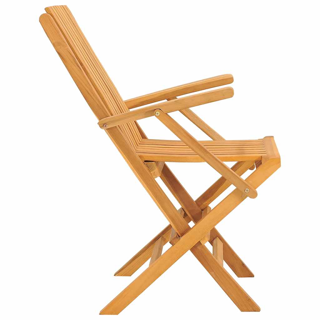 vidaXL Klappstühle, 2 Stück, 61 x 67 x 90 cm, Massivholz Teak