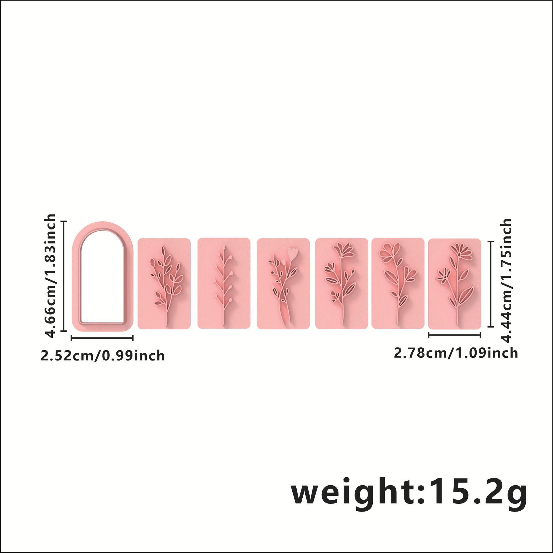 7pcs Soft Pottery Earrings Mold Set High-precision Leaf Cutting Mold Manual Diy for Soft Pottery Earrings Making