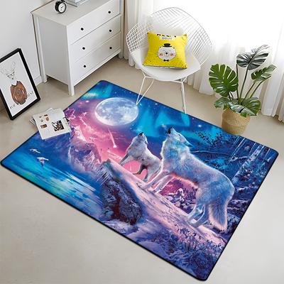 Dywan z nadrukiem wilka fantasy 3D do salonu Duży dywan Miękki dywan Dekoracja domu Maty do jogi Dywany w stylu boho Dropshipping