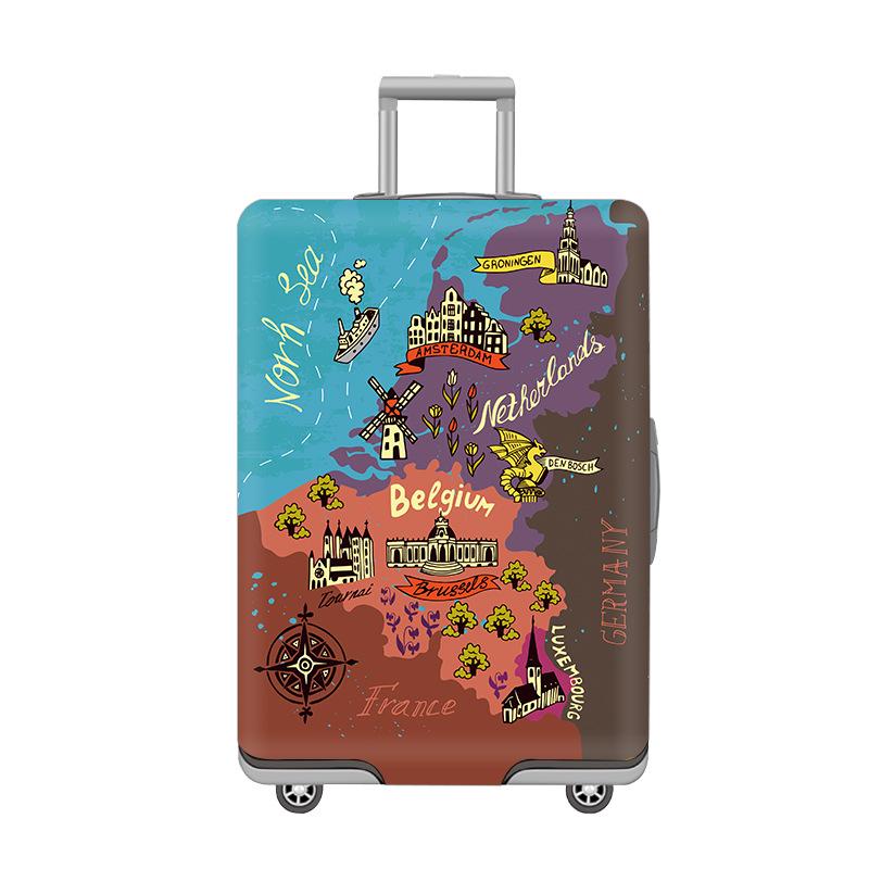 Vlastní elastický potah na kufr, zesílená ochrana proti prachu s potištěným obrázkem