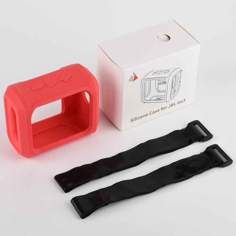 

Портативный динамик, защитный рукав, силиконовый чехол, совместимый для Jbl Go3, чехол для хранения аудио красный