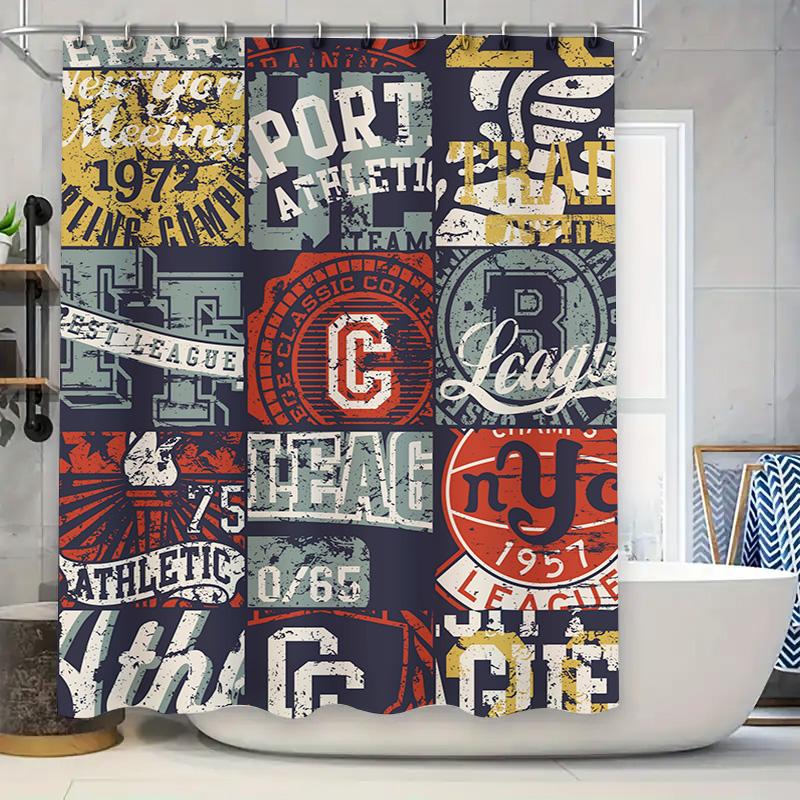 

Autumn Cats Shower Curtain: Fall Colors Leaves Black Cat Pumpkin Gourd Decoration Waterproof Bath Mat Home Decor 90x180cm