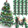 2PCS Reusable 2M Christmas Garland DIY Pendant Prop Tinsel Garland Shiny Tinsel Adjustable Xmas Tree Ornaments Christmas Tree