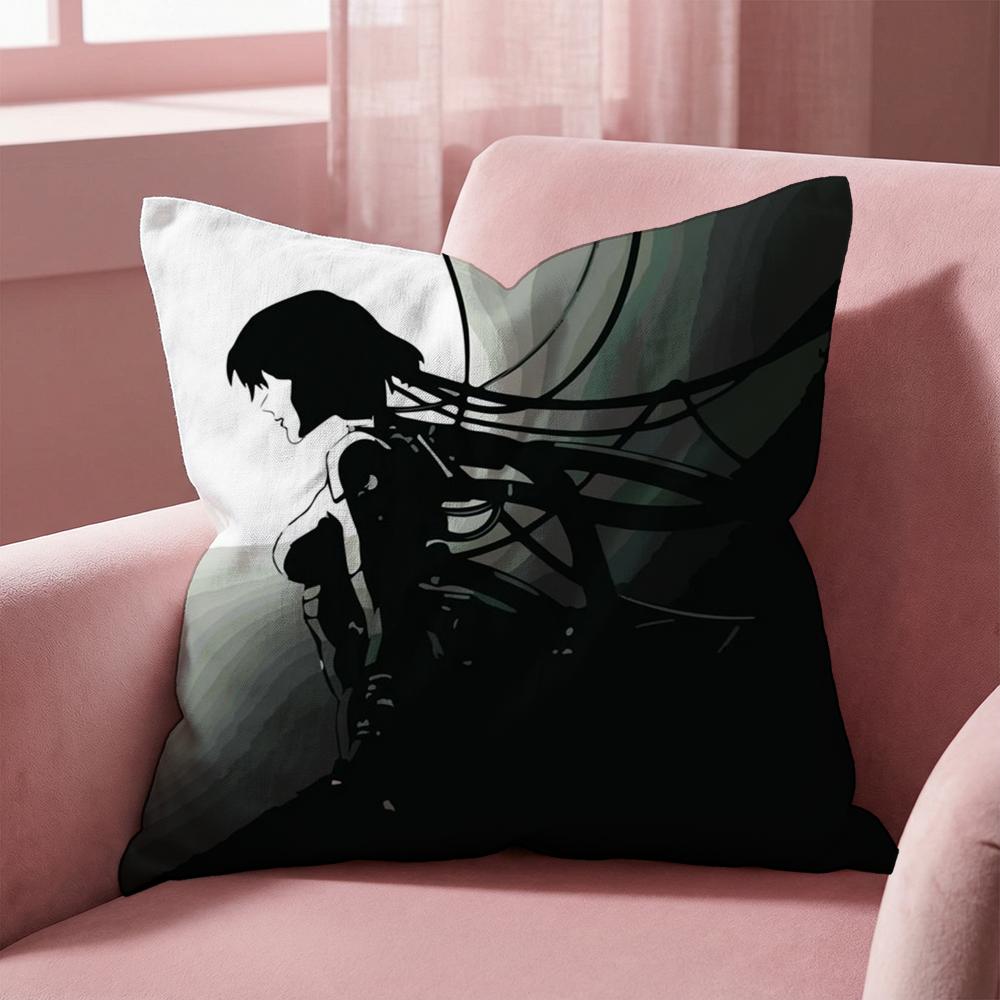 G-Ghost In The S-Shell Cushion Cover Multi-Scene Pillow Cover for Home & Car - Reversible, Soft & Durable for Daily Use