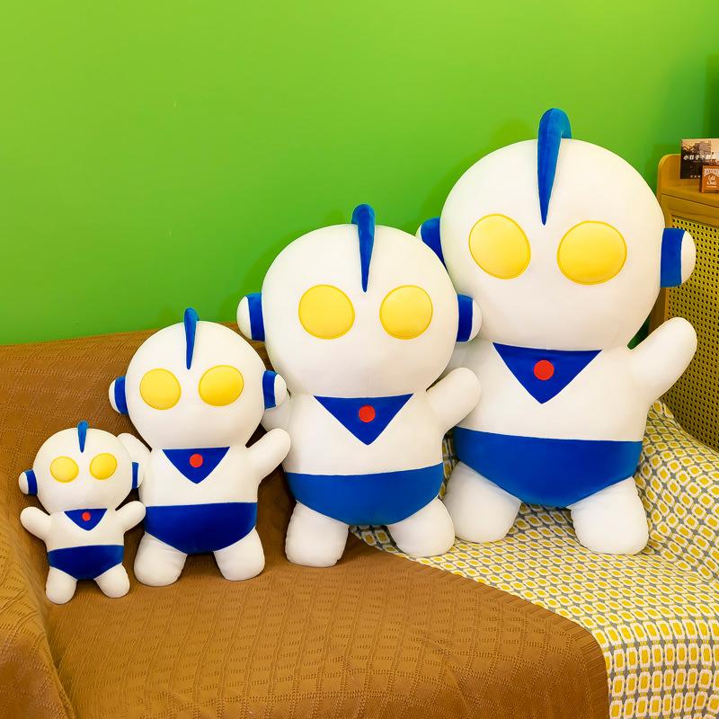 Cute Cartoon Salted Egg Superman Plush Toy Q Version Concave and Convex Doll Rag Doll Boy Pillow Birthday Gift