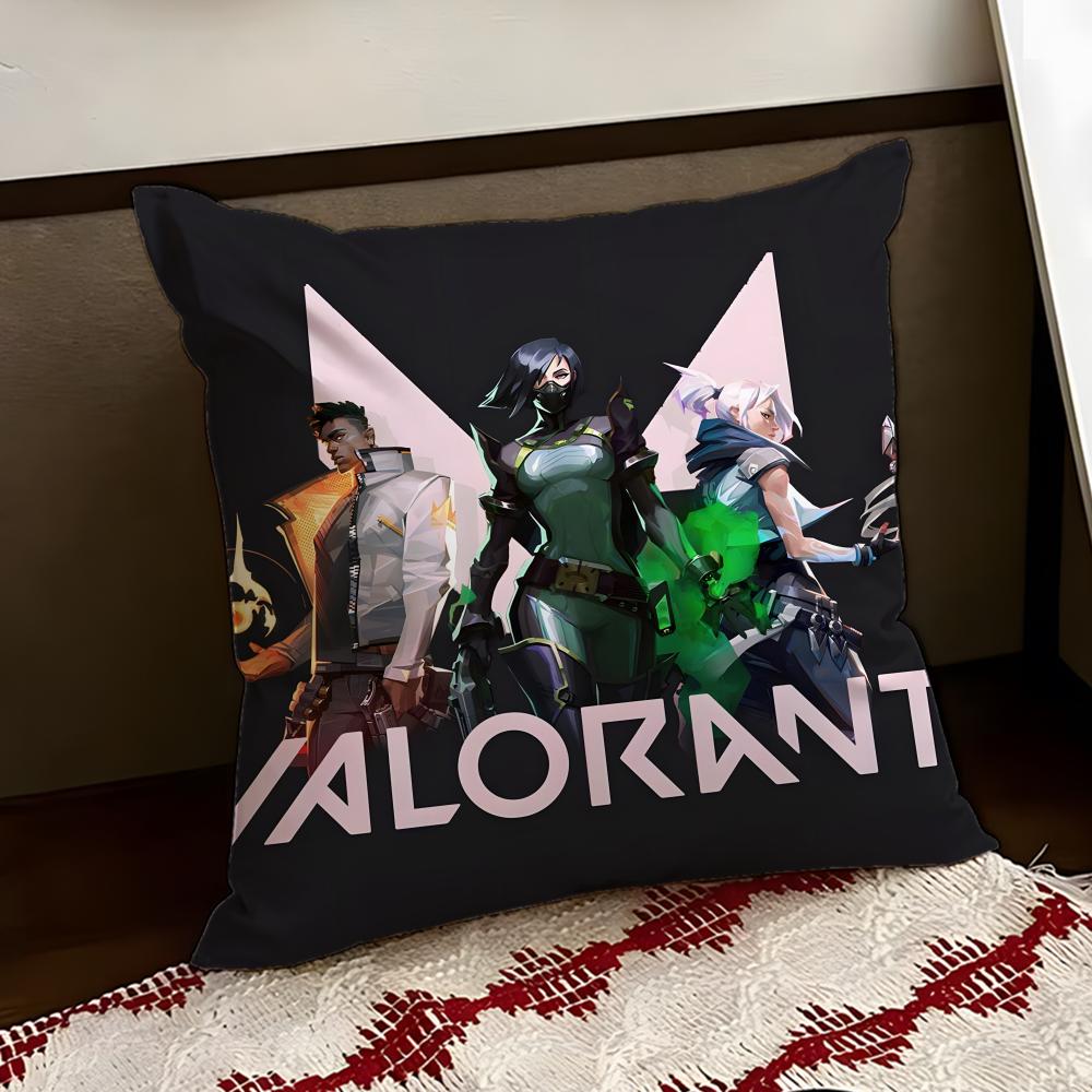 VValorantS Game Cushion Cover Reversible Soft Durable Pillow Cover Home Car MultiScene Use for Daily Comfort