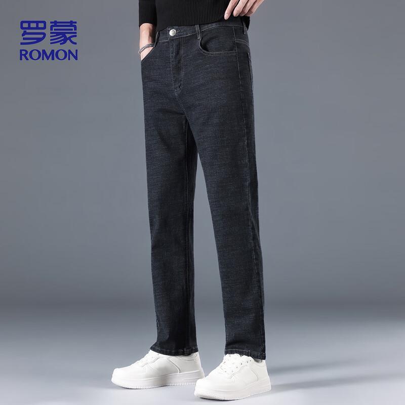 ROMON Men's K951 Elastic Loose Straight Leg Jeans