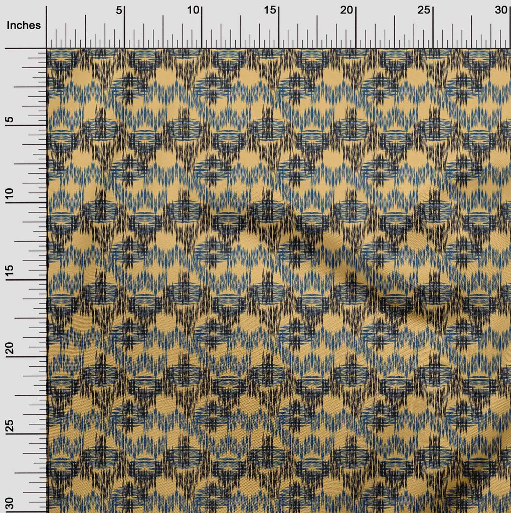 oneOone Cotton Flex Fabric Chevron Ikat Print Fabric BTY 40 Inch Wide