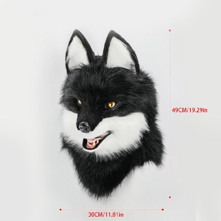 Kožušinový plyšový kostým Vlčí maska Celá hlava Pokrývka hlavy Klobouk Realistický design Pokrývka hlavy pro Halloween a večírky Převlékání