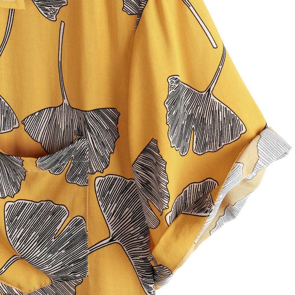 Short-sleeved Shirt Men Beach Shirt Tropical Floral Print Hawaiian Shirt for Men Beach Vacation Top with Chest Pocket Lapel