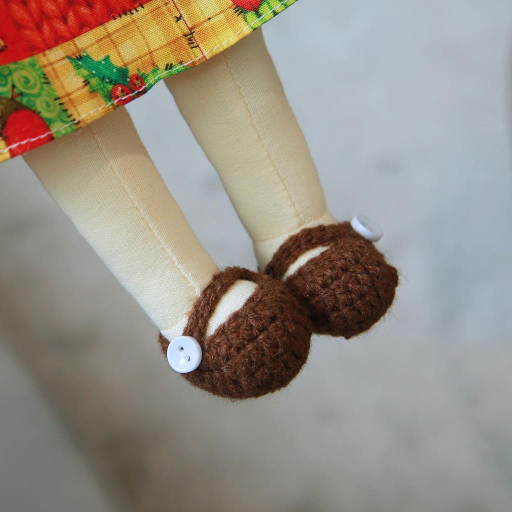 BlissfulPixie Waldorf Handgemacht Ariana Niedliches Plüschmädchen Perfekt für Kinder Puppe, Puppe, 30cm, Weich, Puppe,