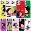 Cartoon Cute Mafalda Soft Cover for iPhone 16 17 Air 15 14 Pro Max 16E Phone Case 13 Mini 12 11 7 SE 8 Print Pattern Fit Cases 1