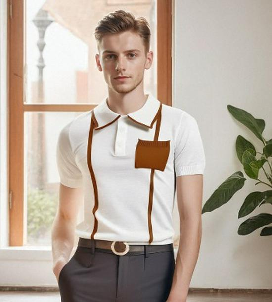 Men's Slim Fit Short-Sleeve Polo Shirt - Middle-Aged Spring/Summer Business Casual Fashion