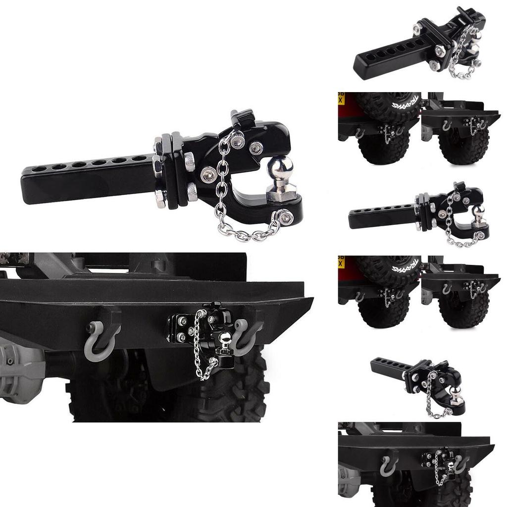 Reliable Adjustable Drop Hitch Receiver With Decorative Chain For 1/10 Rc Axial Scx10 Traxxas Trx4