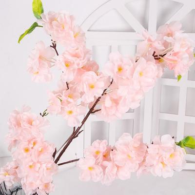 Party Hochzeit Dekor Tisch Seide Künstliche Sakura Kirschblüte Kunstblume Hausdekoration