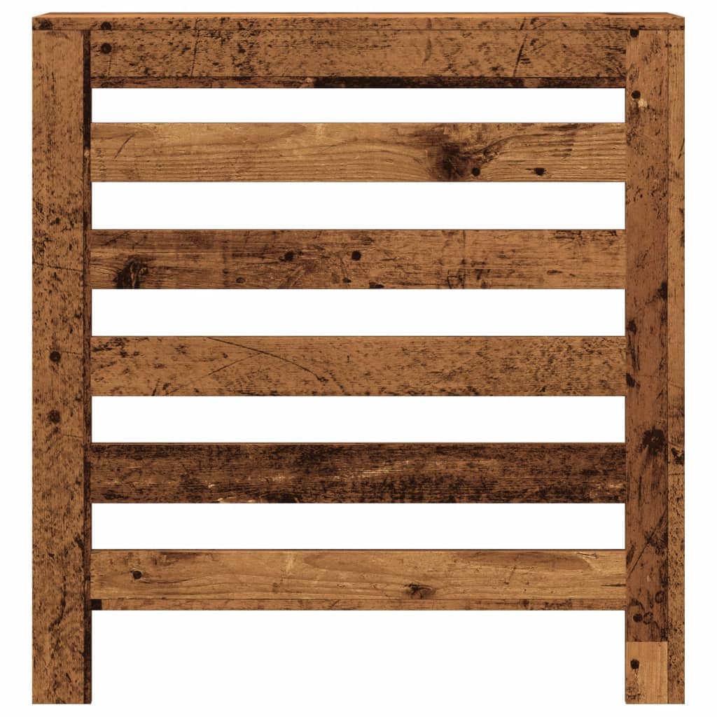 Radiator Cover with Vintage Wood Look 78 X 20 X 82 Cm Wood Based Material
