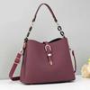 Womens Large Capacity Pu Water Bucket Bag With Zipper Closure For Daily Use