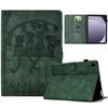 For Samsung Galaxy Tab A9+ Case Cats Imprinted PU Leather Card Slots Tablet Cover