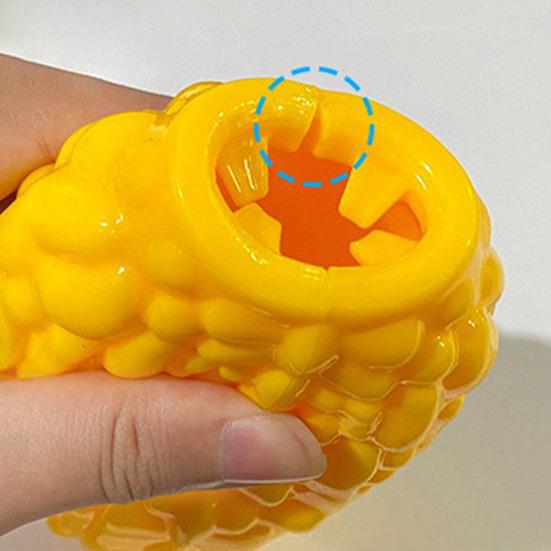 Pet Toy Interactive Puzzle Food Leakage Design Bite-Resistant Chew Toy Simulated Bitter Melon Shape Washable Teeth Cleaning Puppy Toy