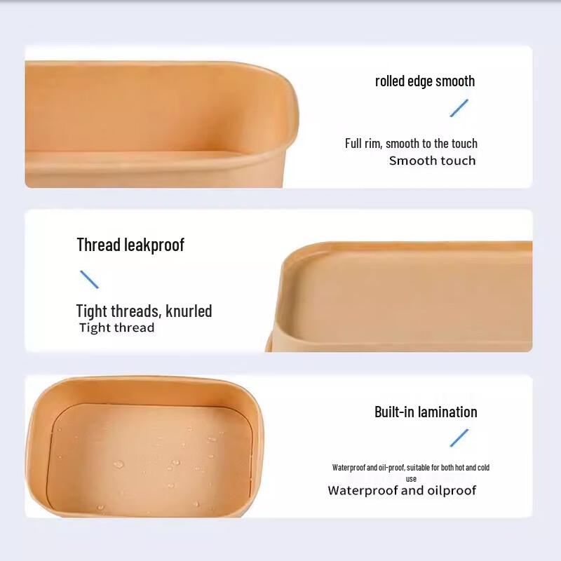 Disposable Kraft Paper Lunch Box