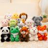 1Pc 13cm Lovely Duck Frog Raccoon Fox Plushie toy Cartoon Panda Dinosaur Elephant Pendant Plush Toys Birthday Decor Gift