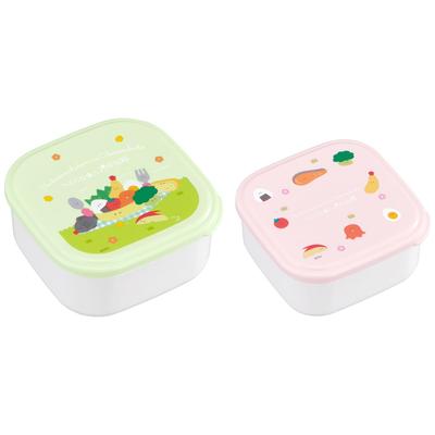 Round Eye Lunch Microwave Nesting Suitable for Small Box, 2-Piece Set, Green, 360ml/550ml Capacity, Safe, Design, Antibacterial, Desserts, Fruits,